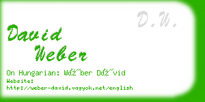 david weber business card